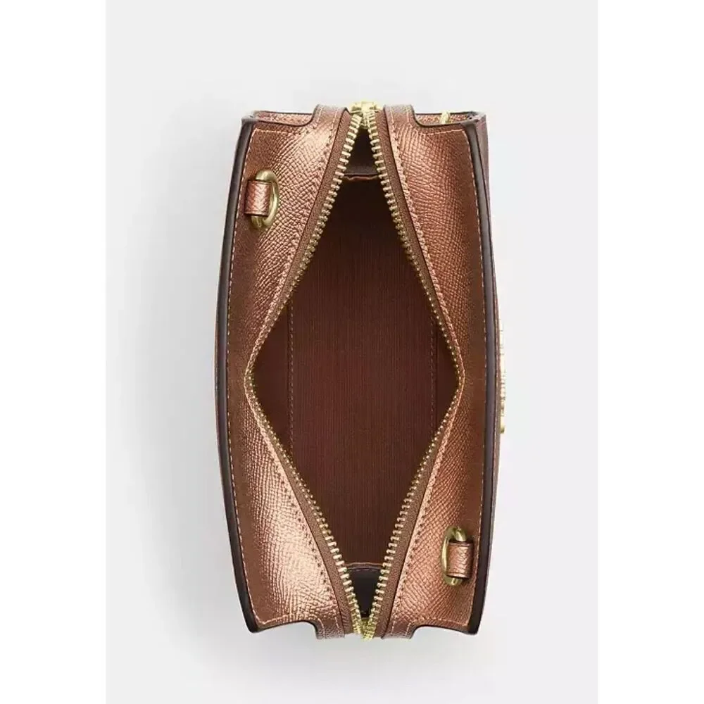 🔥🎁NWT! Coach Gia Crossbody Bag In Sig Canvas Brown/Copper CCK70 Msrp: $298.00 - Picture 7 of 10